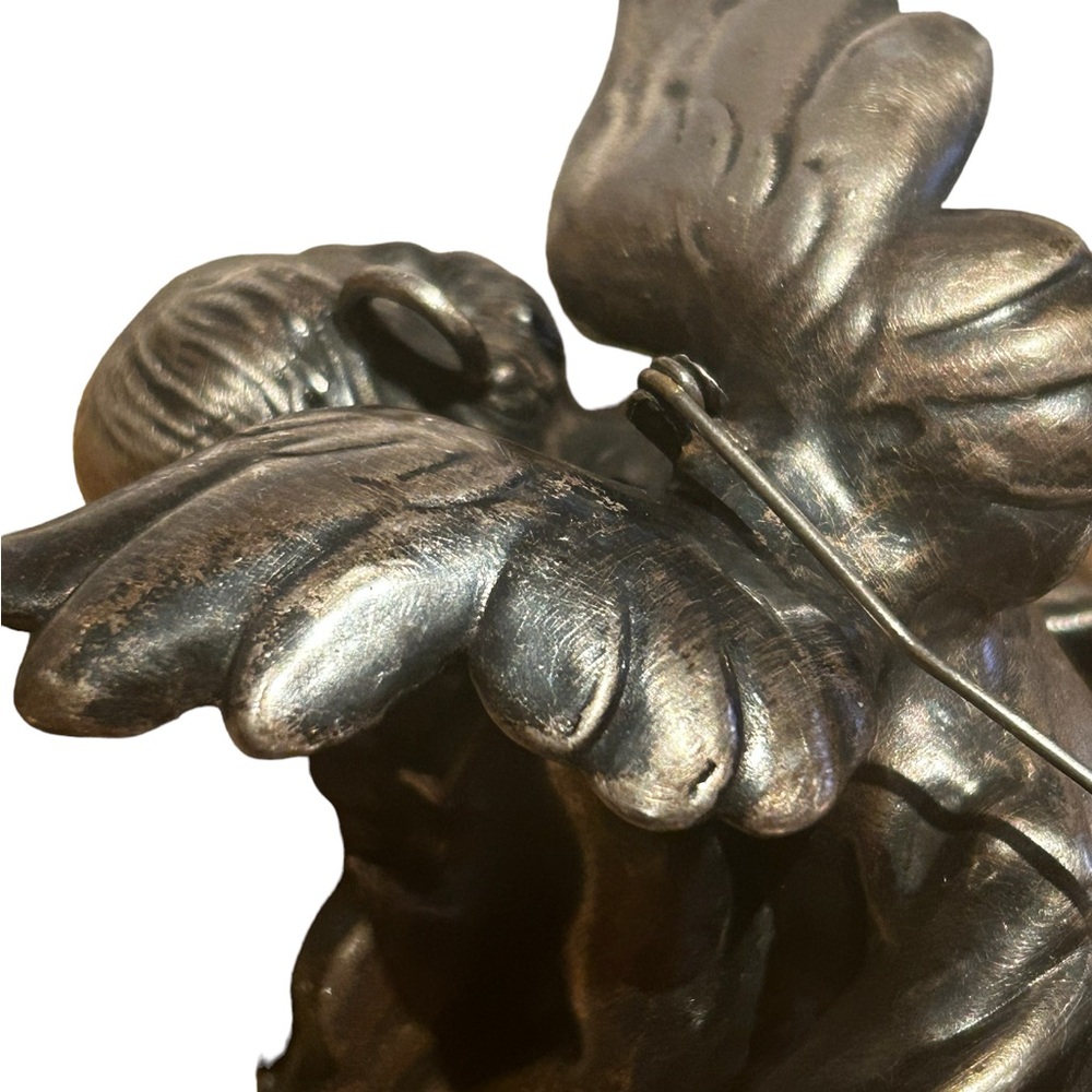 Vintage Sterling silver cherub brooch - Picture 4 of 6